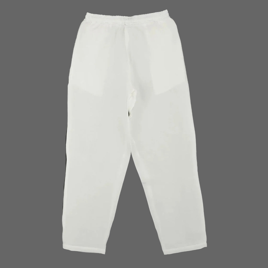 Altrui White Silk Linen Long Pants