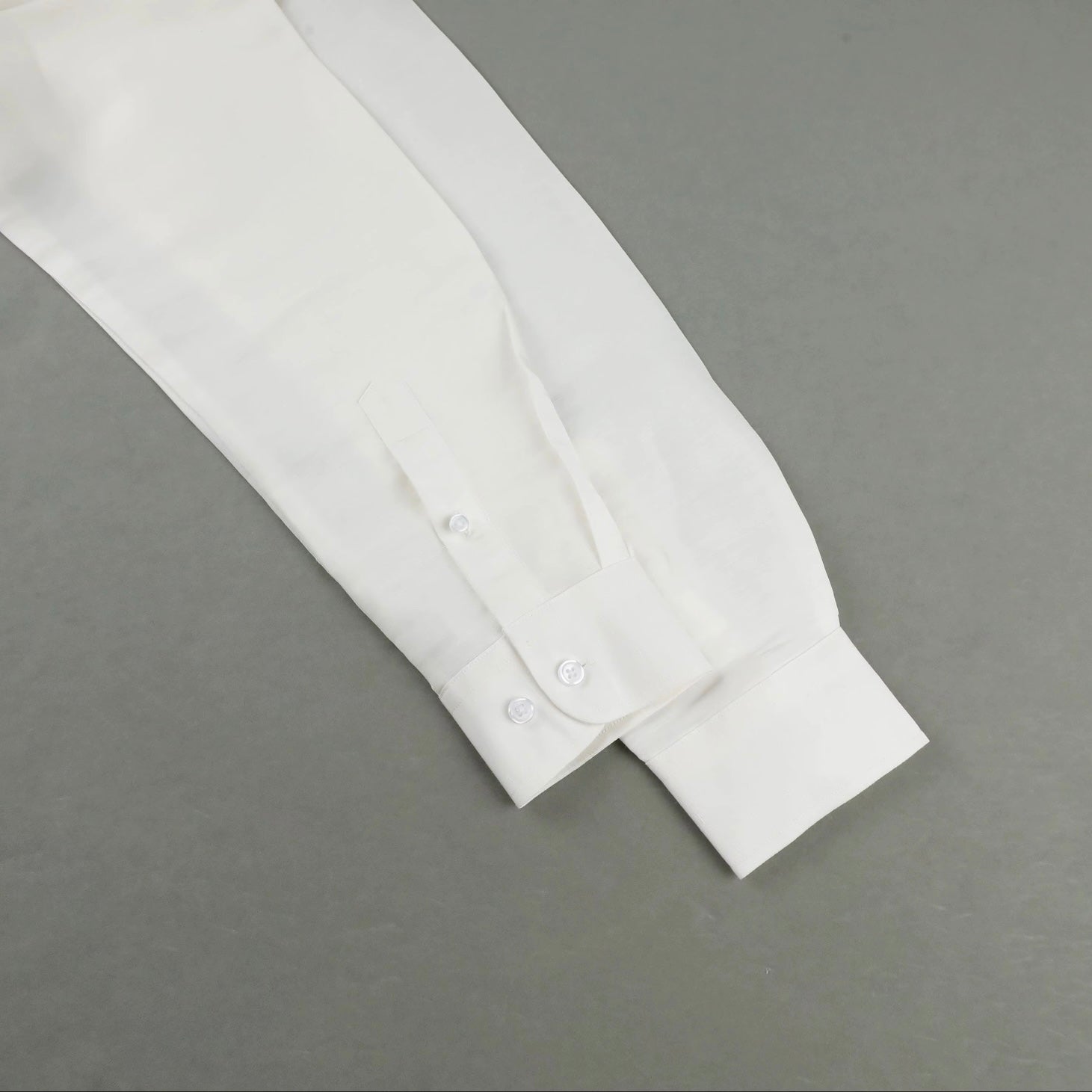 Altrui White Silk Linen Long Sleeve Shirt