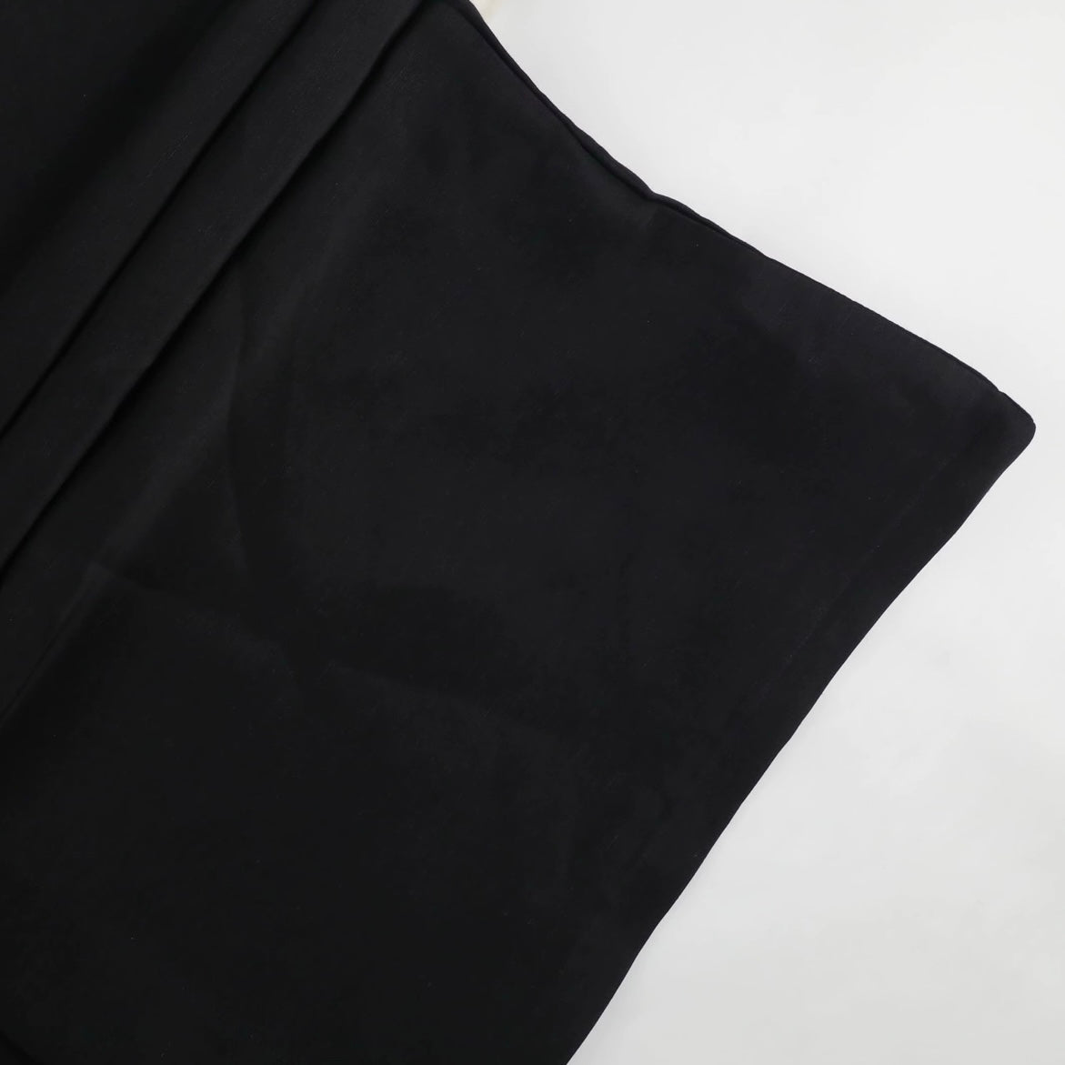 Altrui Black Silk Linen Long Sleeve Shirt