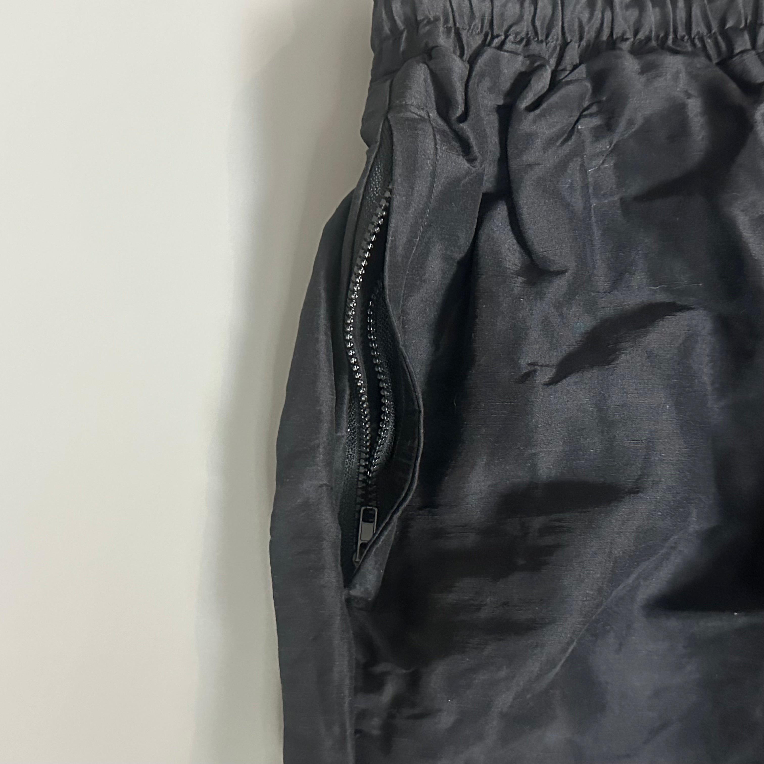 Altrui Black Silk Linen Long Pants