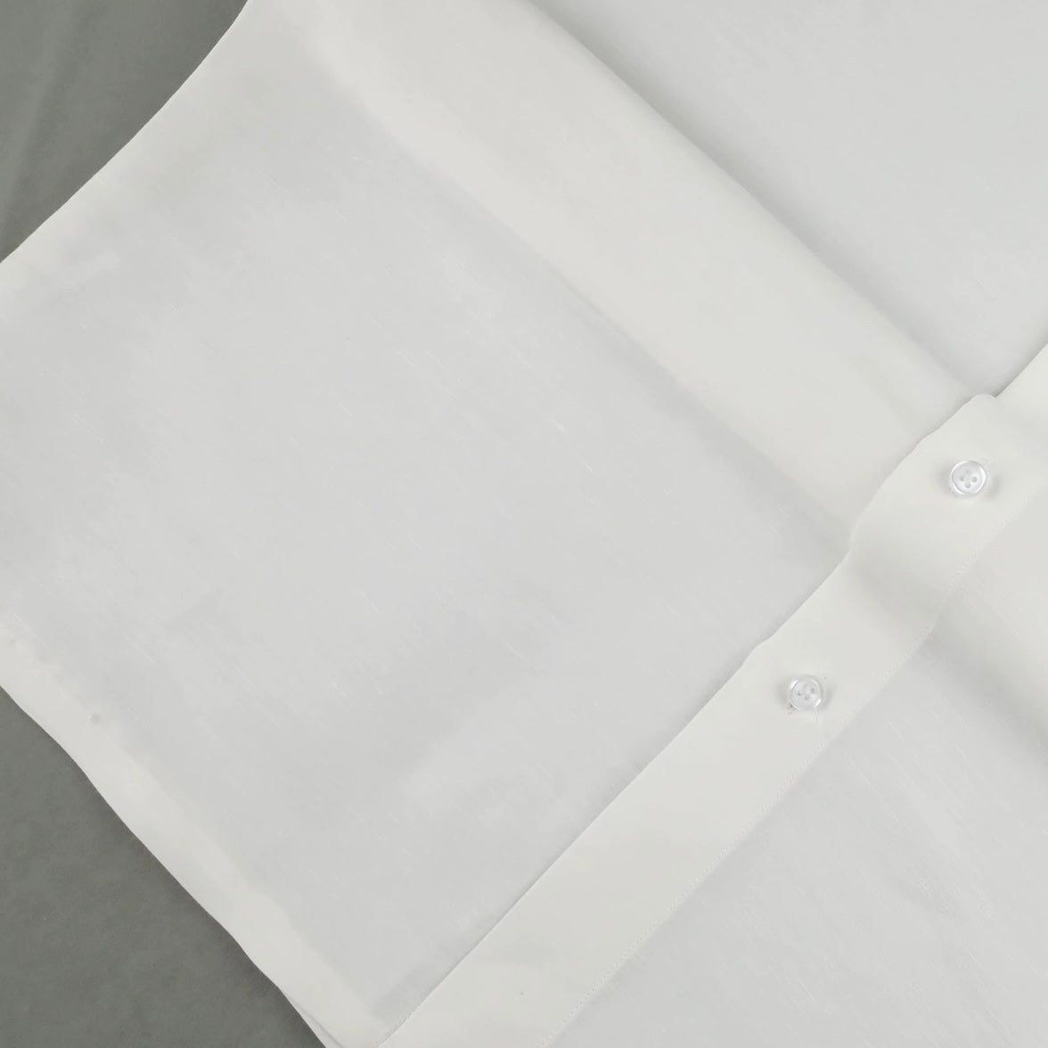 Altrui White Silk Linen Long Sleeve Shirt